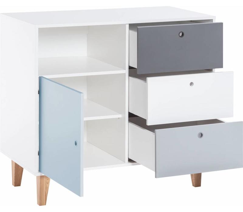 CONCEPT Dresser white/grey/graphite/blue