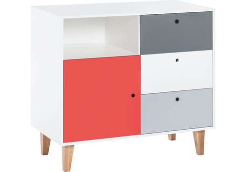 Vox CONCEPT Commode white/graphite/grey/red