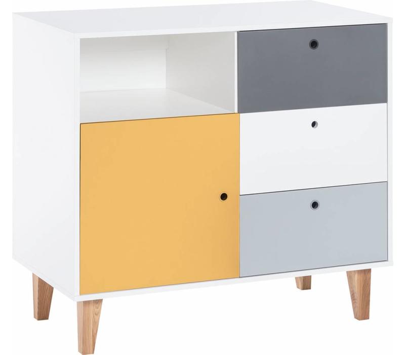 CONCEPT Dresser white/grey/graphite/saffron