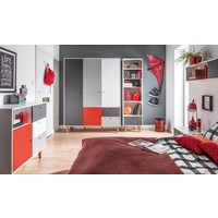CONCEPT Dresser white/grey/graphite/red