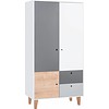 Vox CONCEPT Kleerkast 2-deurs white/graphite/grey/oak