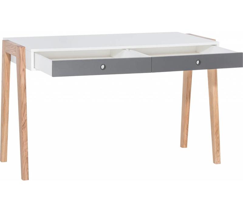 CONCEPT Desk white/grey/graphite/oak