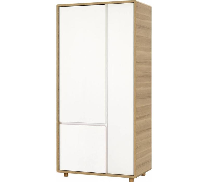 EVOLVE 2-door wardrobe white/oak