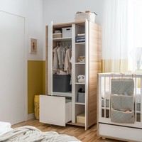 EVOLVE 2-door wardrobe white/oak