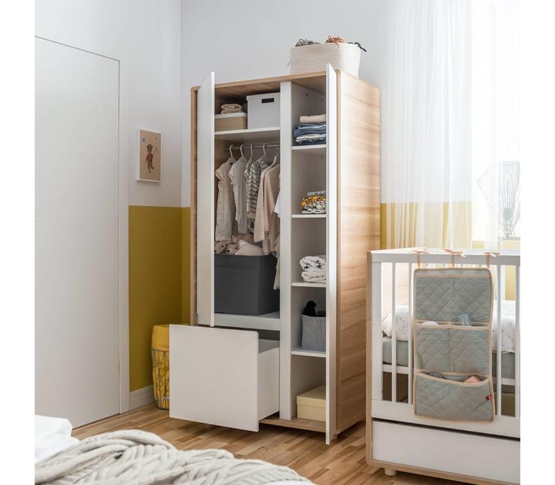 EVOLVE 2-door wardrobe white/oak