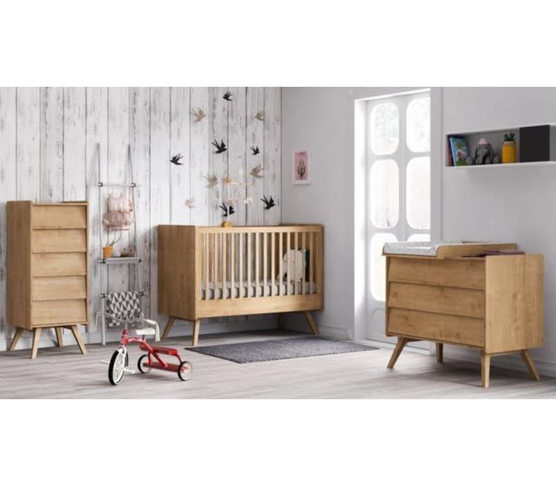 VINTAGE Cot bed 60x120cm oak