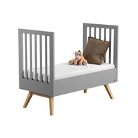 NAUTIS Cot bed II 70x140 light grey/oak