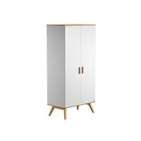 NAUTIS Kleerkast 2-deurs white/oak