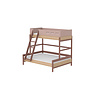 Flexa POPSICLE Family bed with slanting ladder oak/cherry