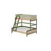 Flexa POPSICLE Family bed with slanting ladder oak/kiwi