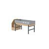 Flexa POPSICLE Mid-high bed with staircase oak/blueberry