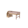 Flexa POPSICLE Mid-high bed with staircase oak/cherry