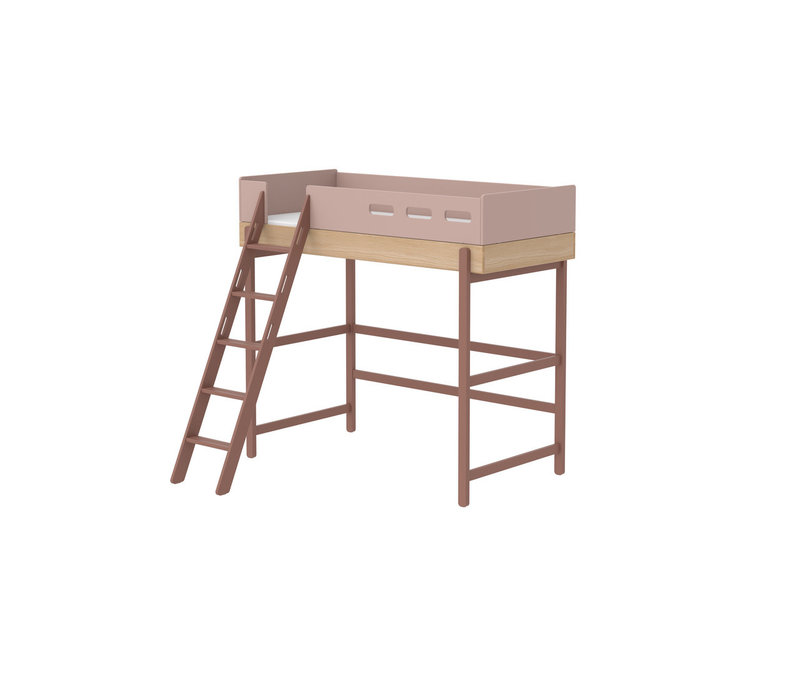 POPSICLE High bed slanting ladder oak/cherry