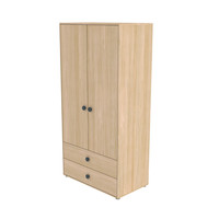POPSICLE High wardrobe 2-doors oak/blueberry