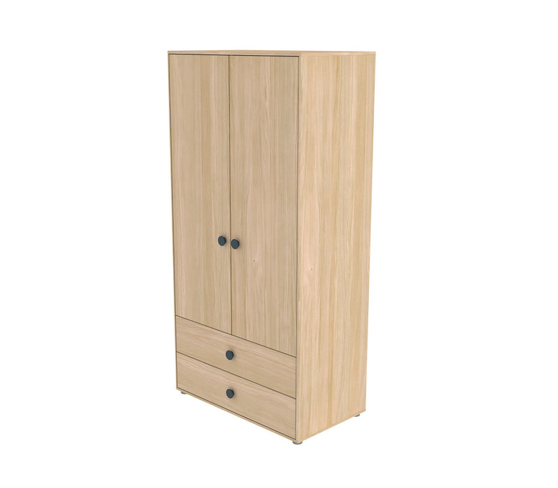 POPSICLE High wardrobe 2-doors oak/blueberry