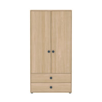 POPSICLE High wardrobe 2-doors oak/blueberry