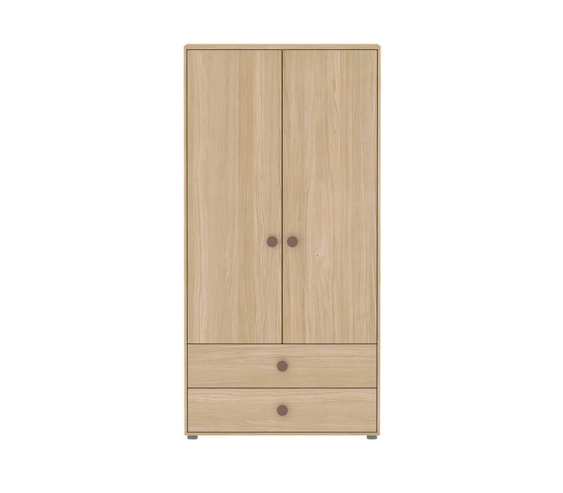 POPSICLE High wardrobe 2-doors oak/cherry