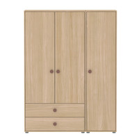 POPSICLE High wardrobe 2-doors oak/cherry