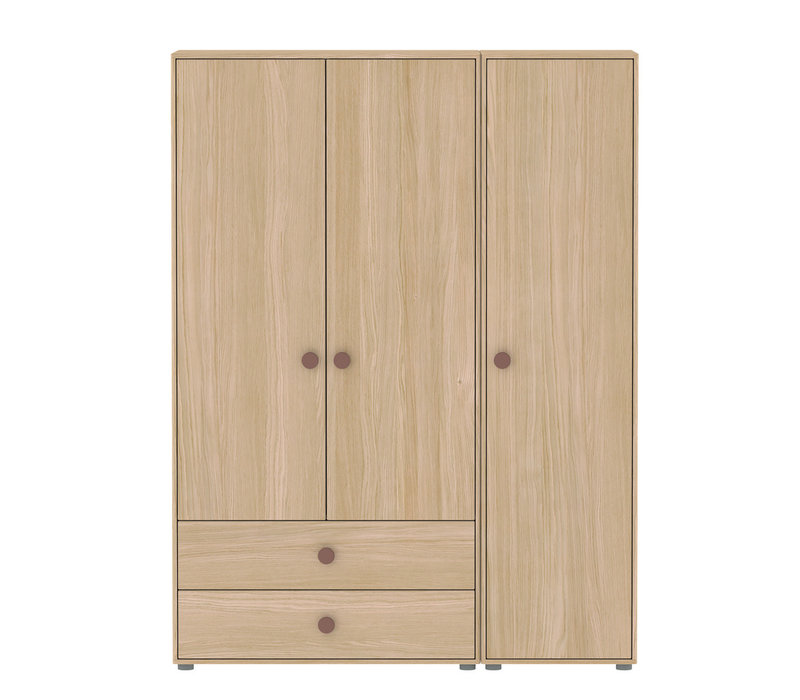 POPSICLE High wardrobe 2-doors oak/cherry