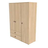 POPSICLE High wardrobe 2-doors oak/cherry