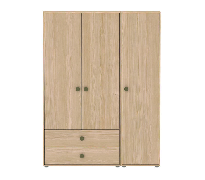 POPSICLE High wardrobe 2-doors oak/kiwi