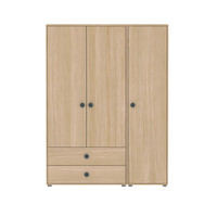 POPSICLE High wardrobe single oak/blueberry