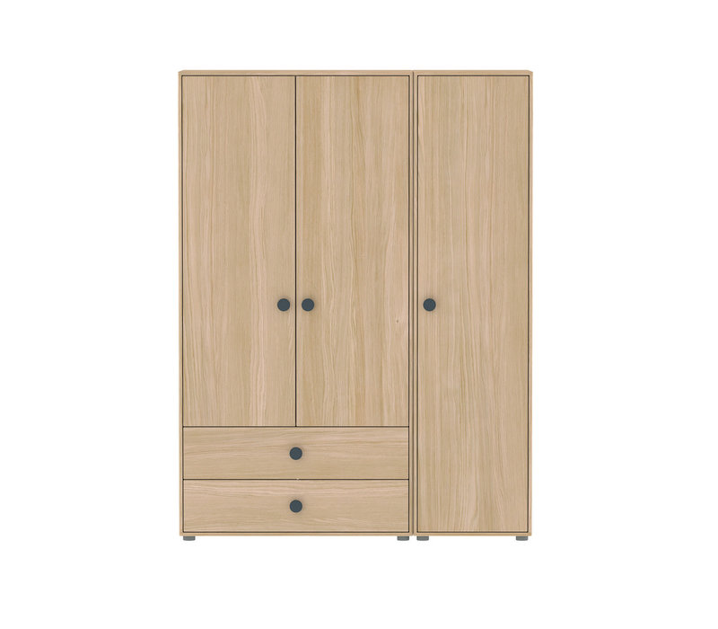 POPSICLE High wardrobe single oak/blueberry