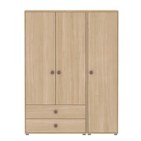 POPSICLE High wardrobe single oak/cherry