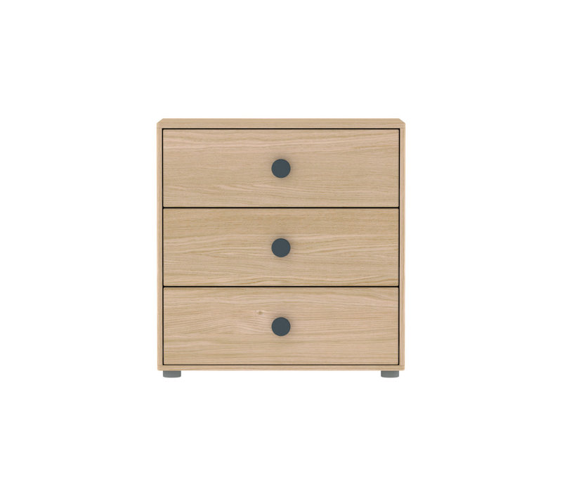 POPSICLE Chest of drawers oak/blueberry