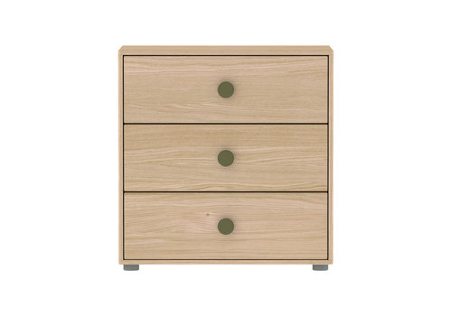 Flexa POPSICLE Chest of drawers oak/kiwi