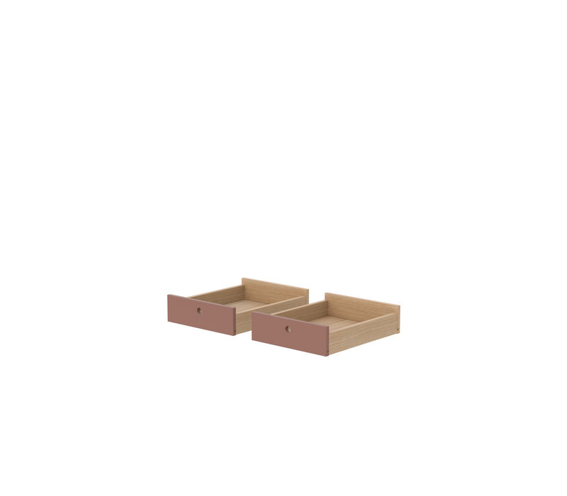 POPSICLE Drawers for desk set of 2 pcs oak/cherry