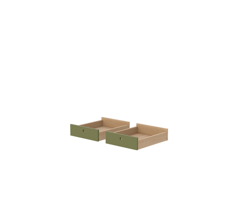 POPSICLE Drawers for desk set of 2 pcs oak/kiwi