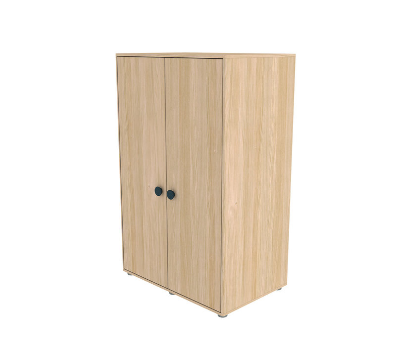 POPSICLE Low wardrobe 2-doors oak/blueberry