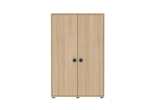 Flexa POPSICLE Low wardrobe 2-doors oak/blueberry