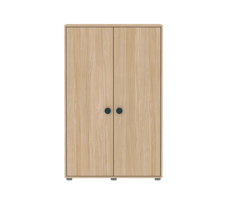 POPSICLE Low wardrobe 2-doors oak/blueberry