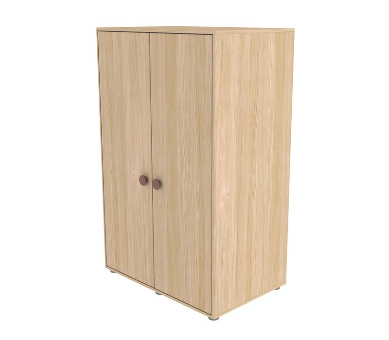 POPSICLE Low wardrobe 2-doors oak/cherry