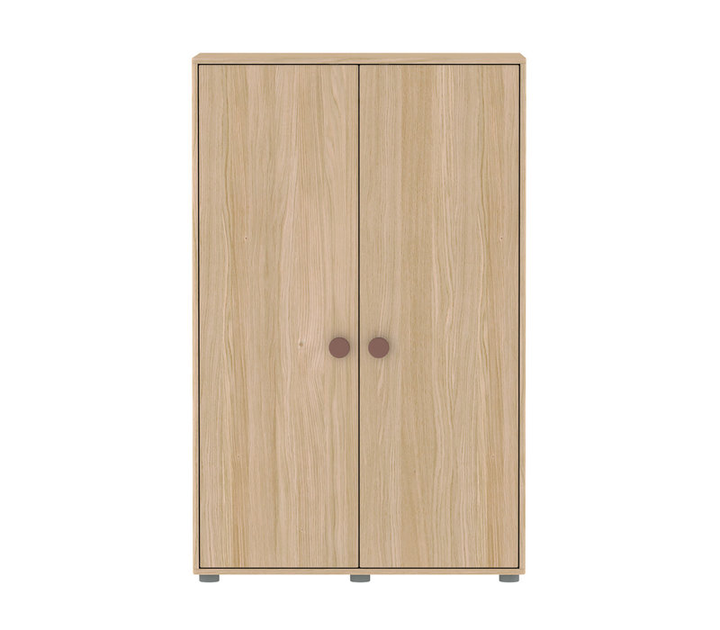 POPSICLE Low wardrobe 2-doors oak/cherry