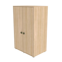 POPSICLE Low wardrobe 2-doors oak/kiwi