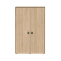 POPSICLE Low wardrobe 2-doors oak/kiwi