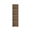 Flexa POPSICLE Narrow bookcase 3 shelves oak