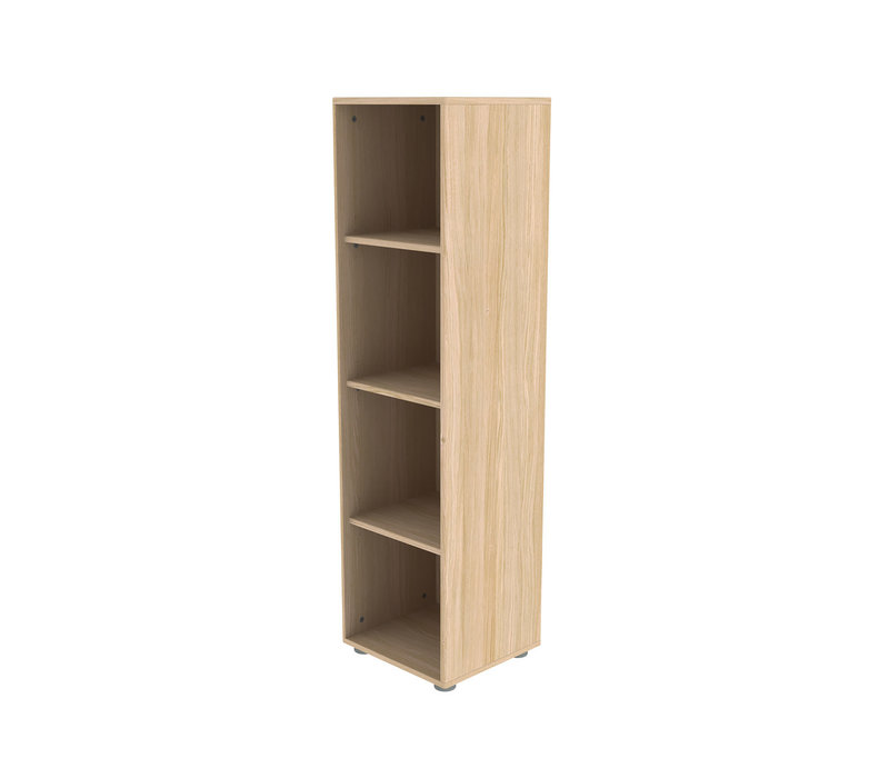 POPSICLE Narrow bookcase 3 shelves oak