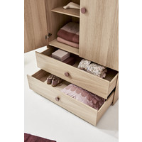 POPSICLE High wardrobe 2-doors oak/cherry