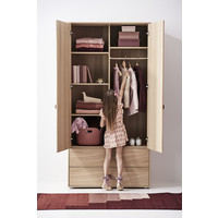 POPSICLE High wardrobe 2-doors oak/cherry