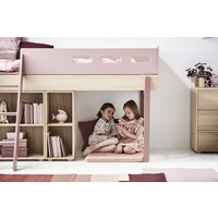 POPSICLE Mid-high bed slanting ladder oak/cherry