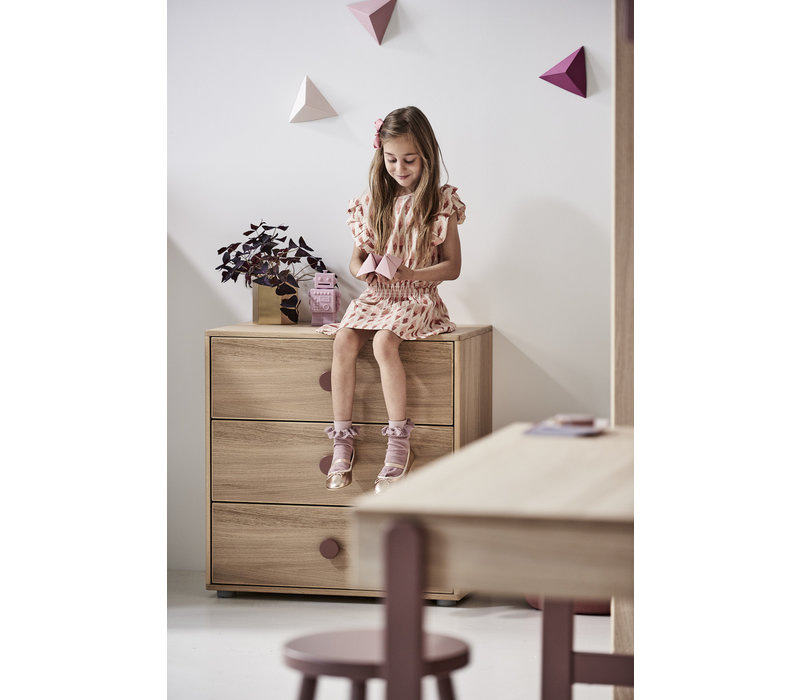 POPSICLE Chest of drawers oak/cherry