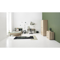 POPSICLE High wardrobe 2-doors oak/kiwi