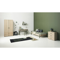 POPSICLE Single bed head and foot board oak/kiwi