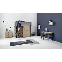 POPSICLE High bed slanting ladder oak/blueberry