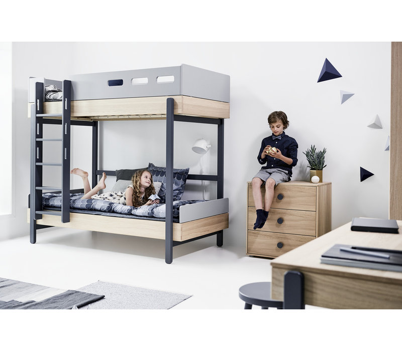 POPSICLE Bunk bed oak/blueberry