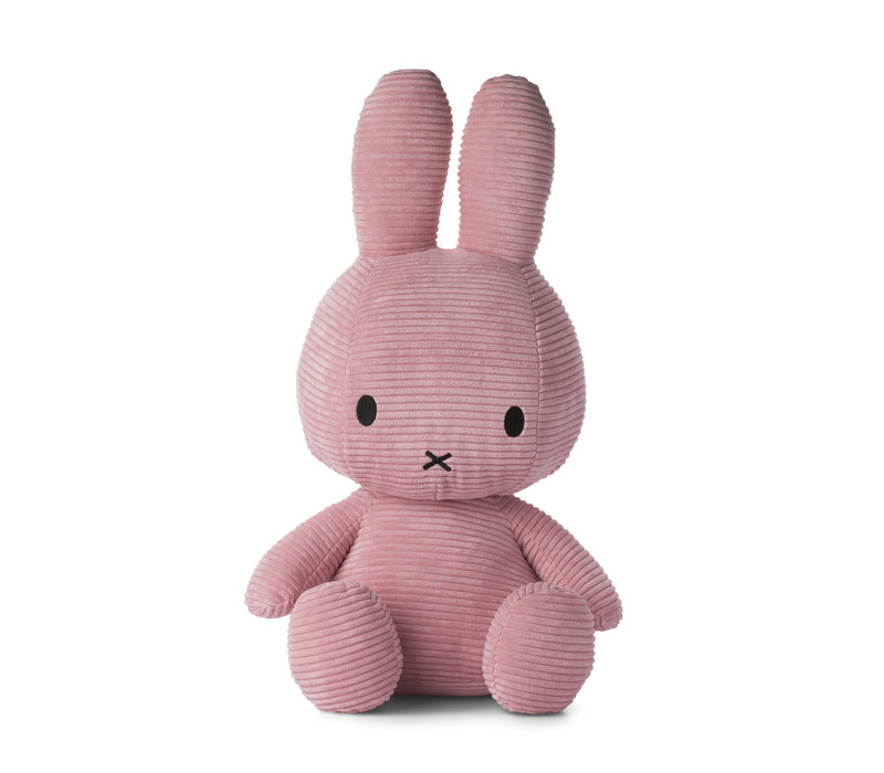 Miffy Sitting Corduroy Pink - 50cm